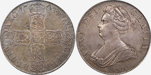 Crown - Battle of Vigo - 1703 Anne British Coins