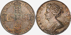 Half Crown - Battle of Vigo - 1703 Anne British Coins