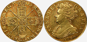 Half Guinea - Battle of Vigo - 1703 Anne British Coins