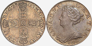Shilling - Battle of Vigo - 1703 Anne British Coins