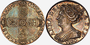 6 Pence - Battle of Vigo - 1703 Anne British Coins