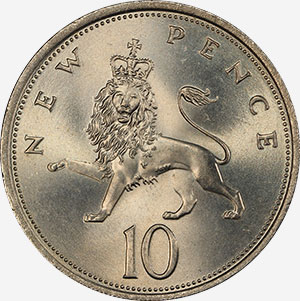 Great Britain British Ten Pence Designs