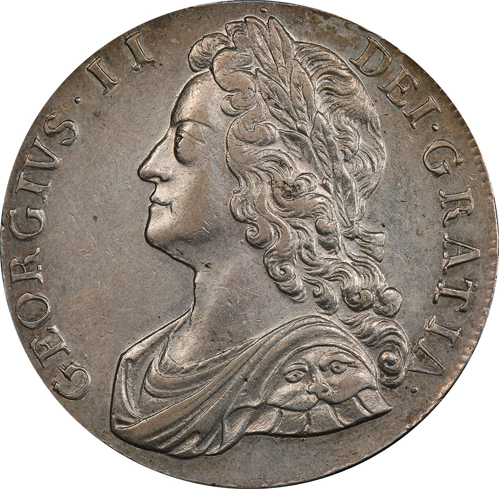 AU-50 - Crown 1732 to 1751 - George II