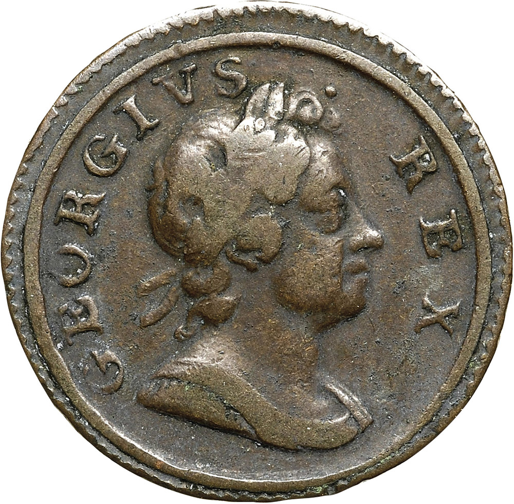 VF-20 - Farthing 1717 to 1724 - George I
