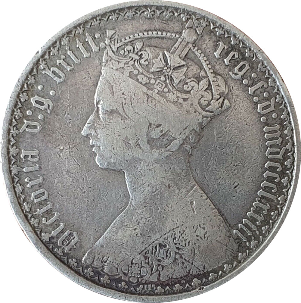 VF-20 - Florin 1849 to 1887 - Victoria - Gothic Head
