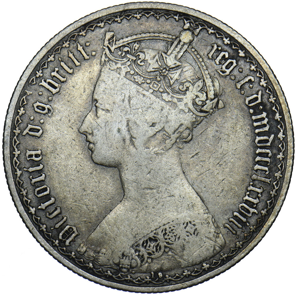 F-12 - Florin 1849 to 1887 - Victoria - Gothic Head