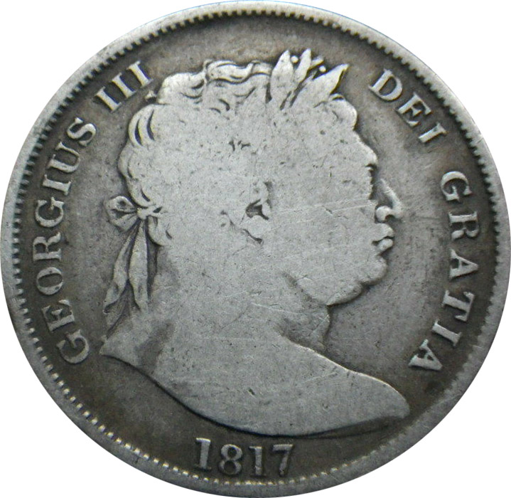 G-4 - Half Crown 1816 to 1820 - George III - Bull Head