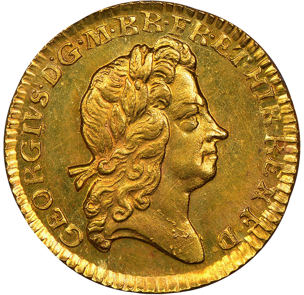MS-60 - Half Guinea 1715 to 1727 - George I