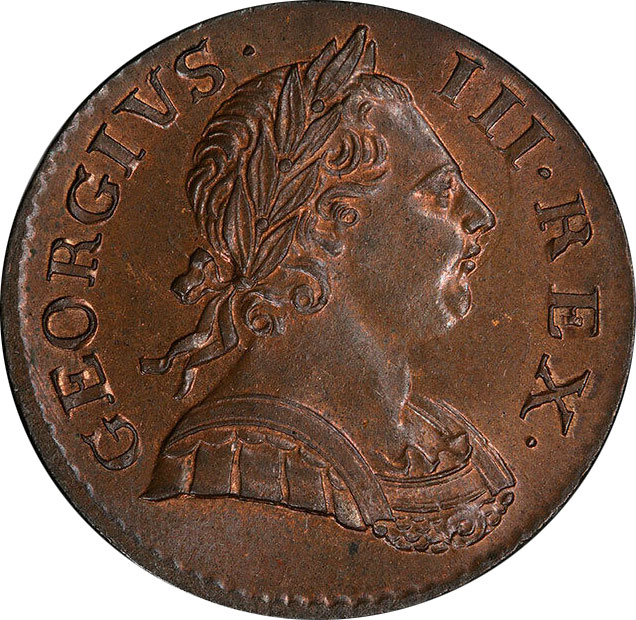 MS-60 - Half Penny 1770 to 1807 - George III