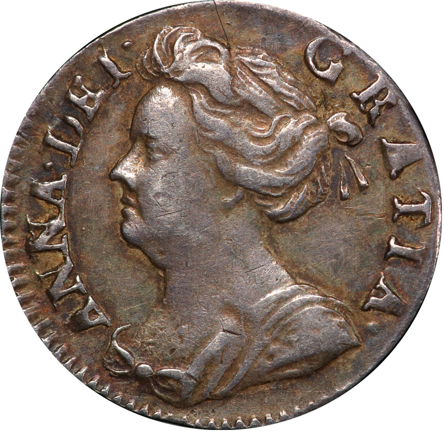 AU-50 - Penny 1703 to 1713 - Anne