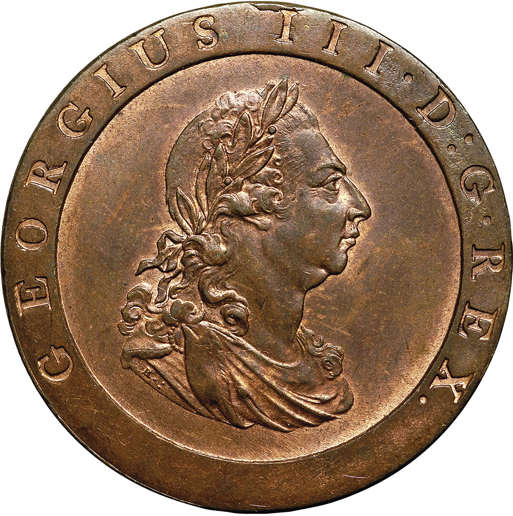MS-60 - Penny 1797 - Carthweel - George III