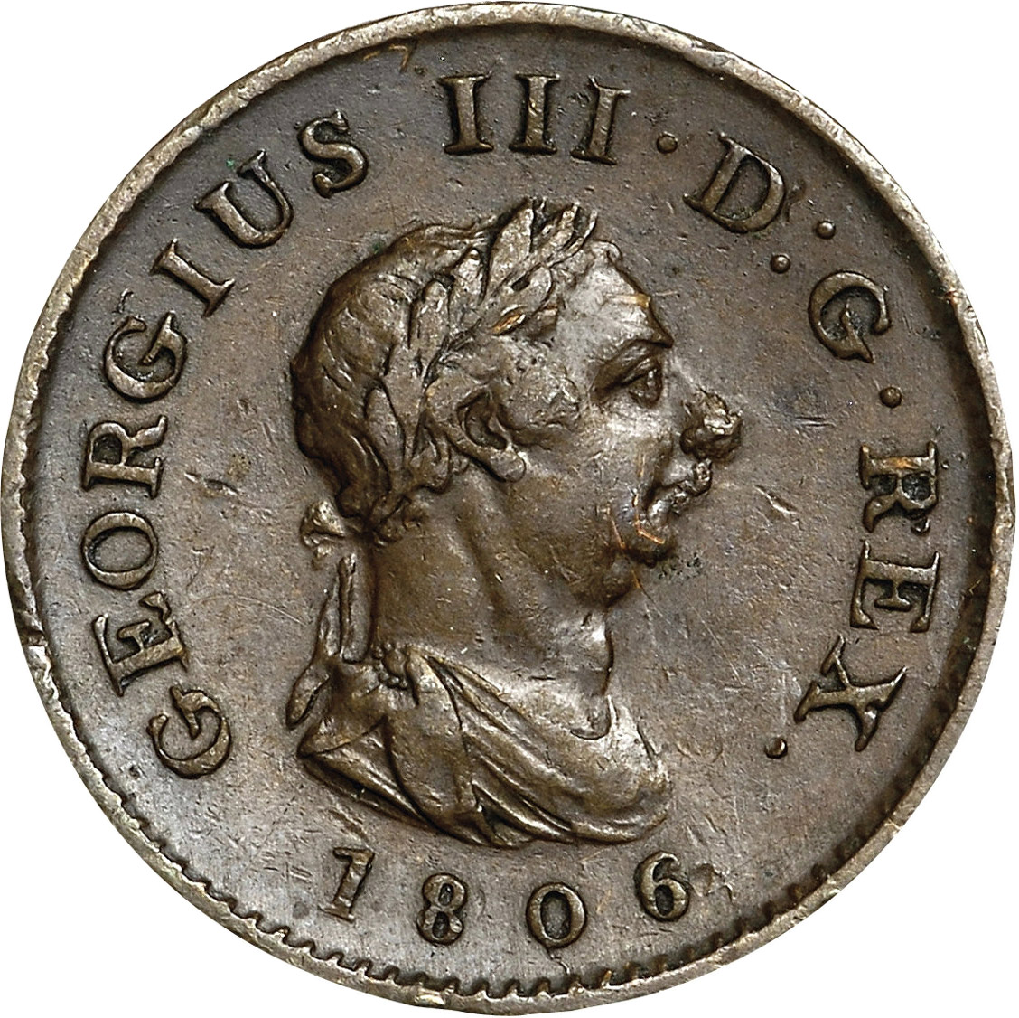 AU-50 - Penny 1806 and 1807 - George III