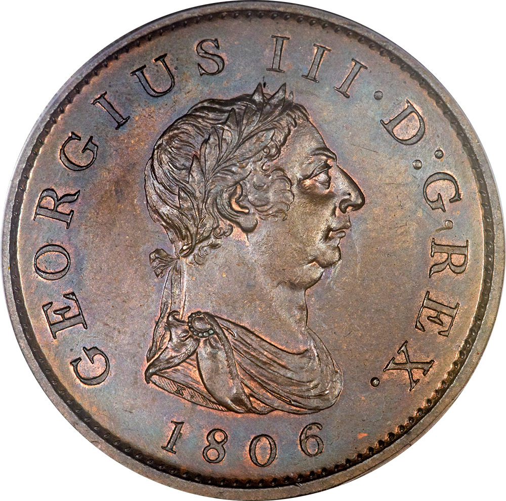 MS-60 - Penny 1806 and 1807 - George III