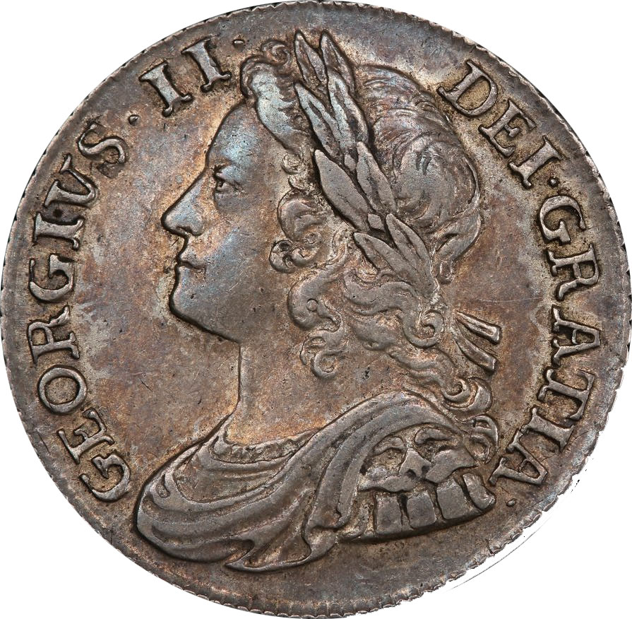 AU-50 - Shilling 1727 to 1758 - George II
