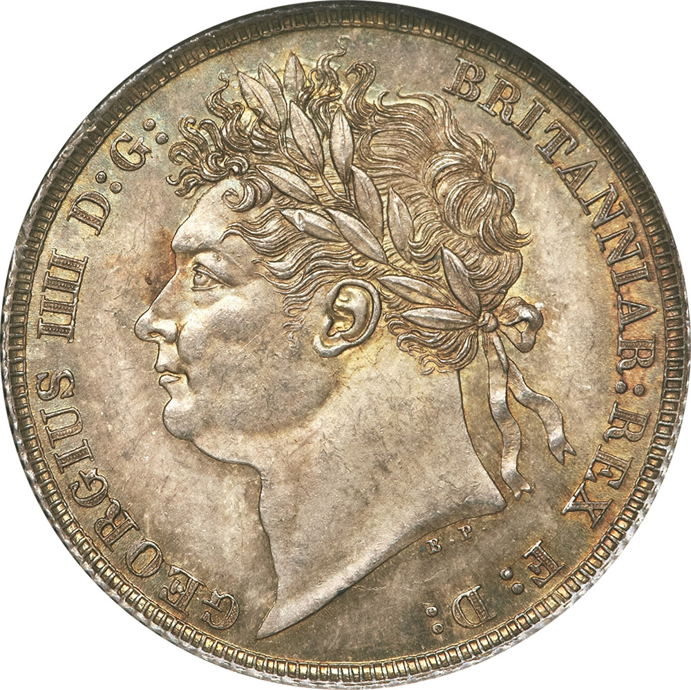 MS-60 - Shilling 1821 to 1825 - George IV - Laureate Head