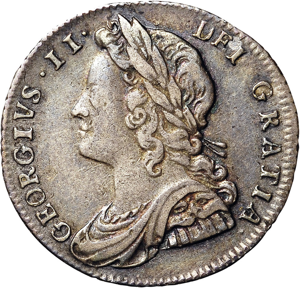 EF-40 - 6 Pence 1728 to 1758 - George II