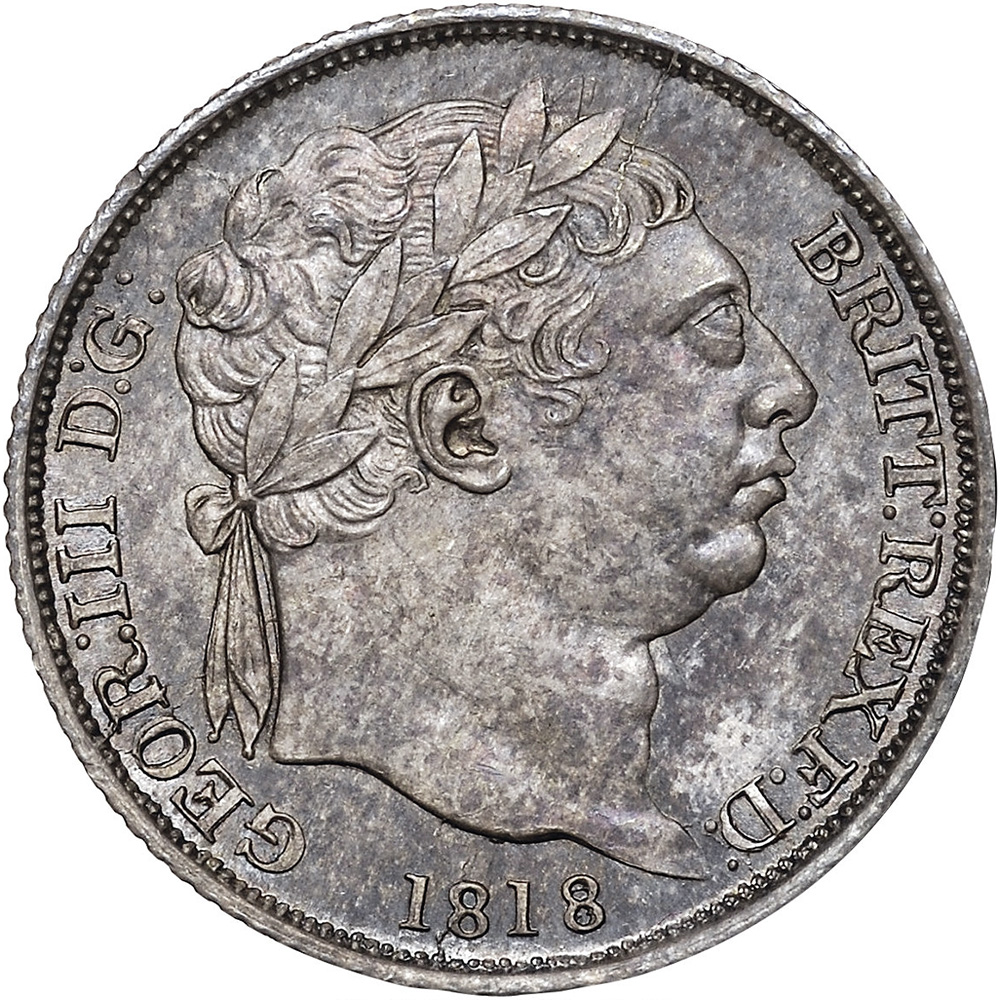 MS-60 - 6 pence 1816 to 1820 - George III