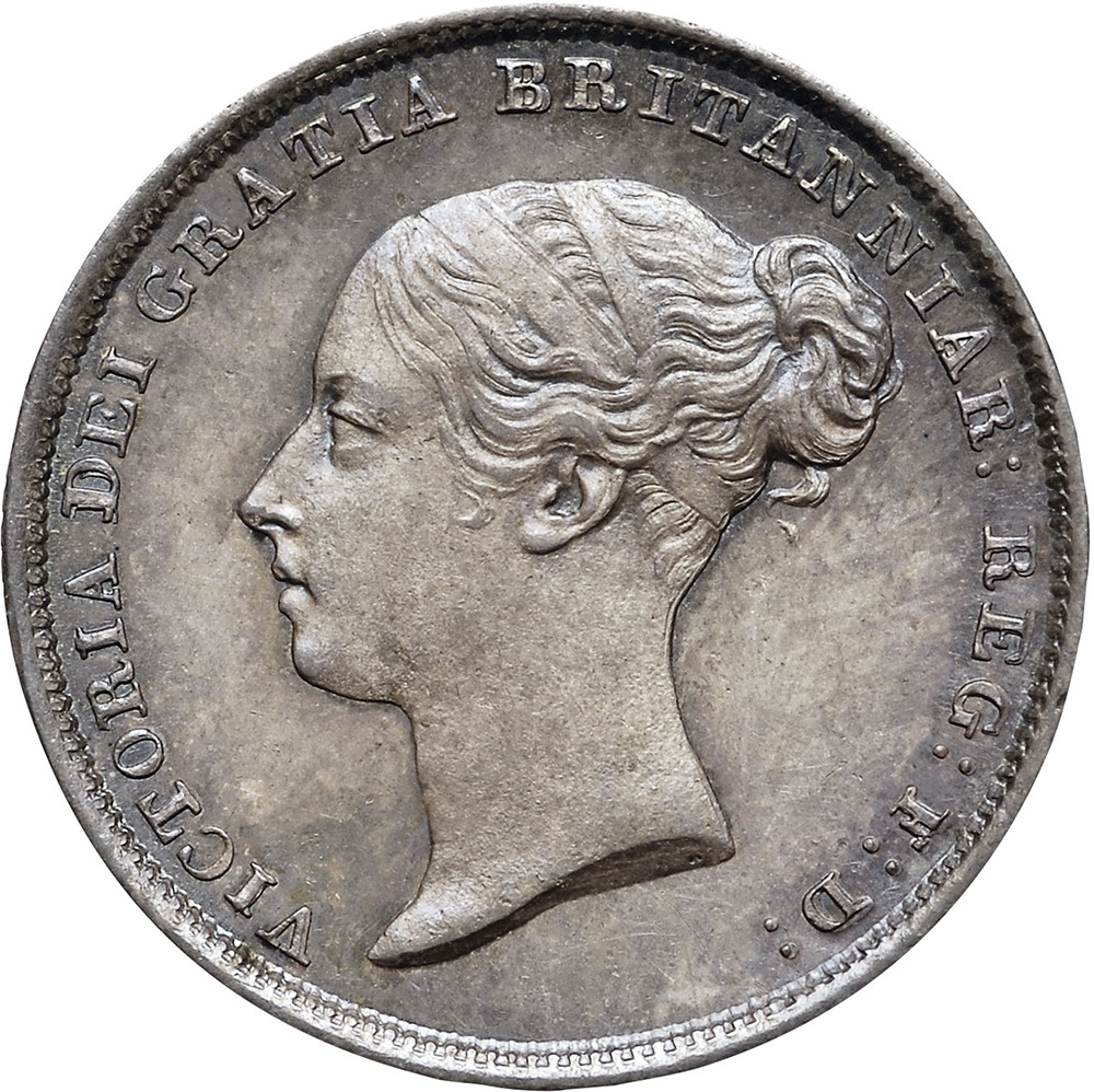 MS-60 - 6 pence 1838 to 1887 - Victoria - Young Head