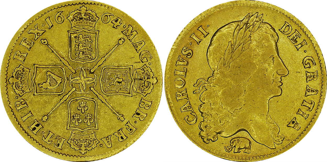 2 Guineas 1664 - United Kingdom coin