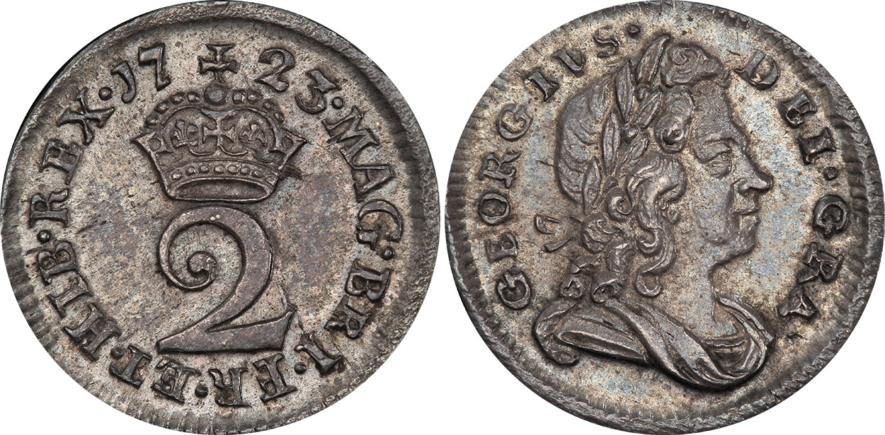 2 Pence 1727 - United Kingdom coin