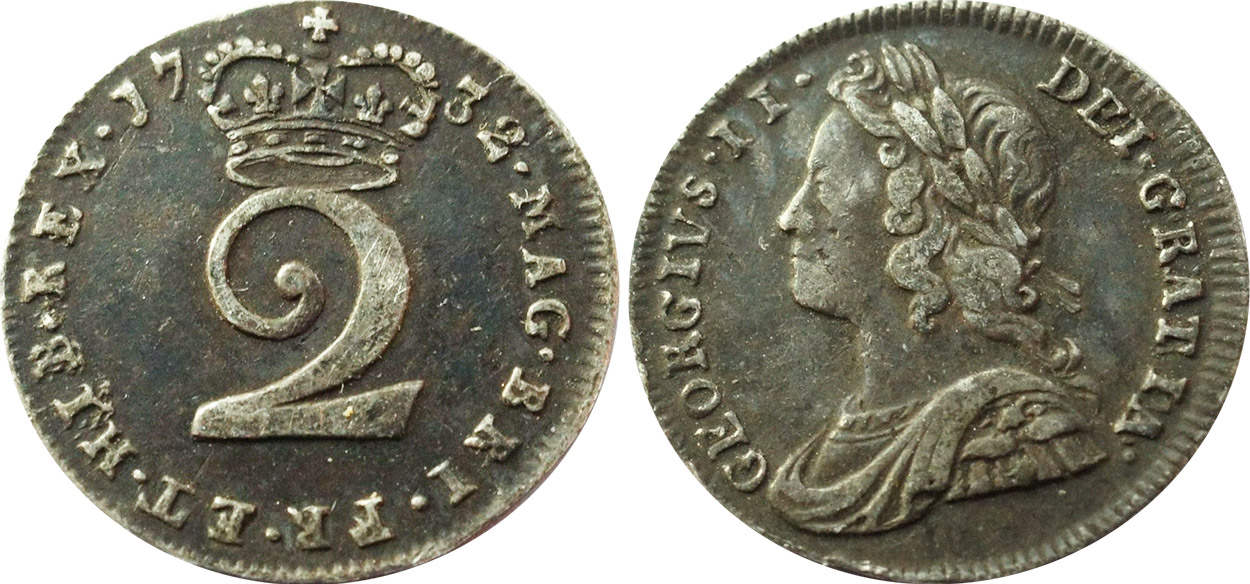 2 Pence 1735 - United Kingdom coin