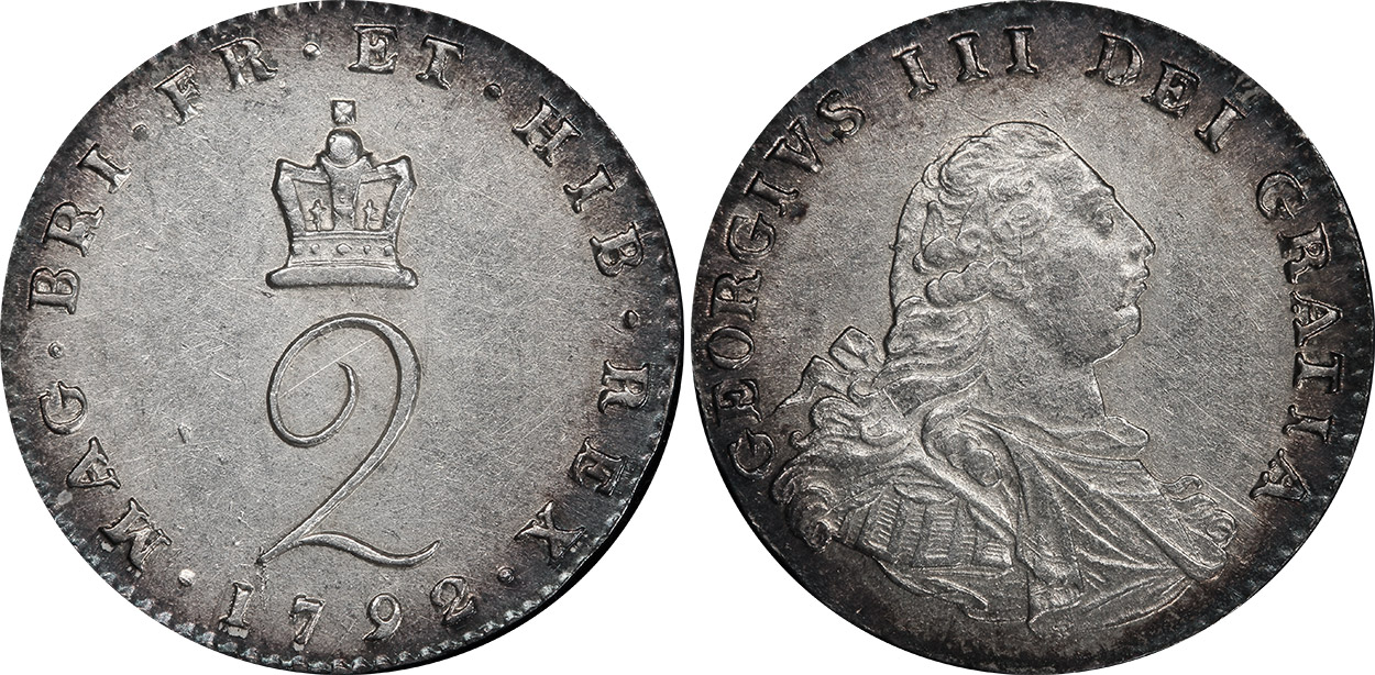 2 Pence 1792 - United Kingdom coin
