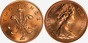 2 Pence 1983 Mule Error British Coins