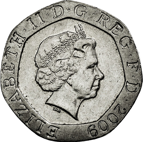 20 Pence 2009 - th Head - British Coins