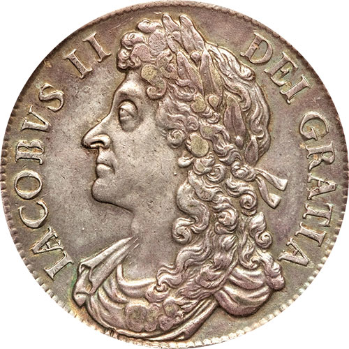 Crown 1686 - No Stop on obverse - British coin