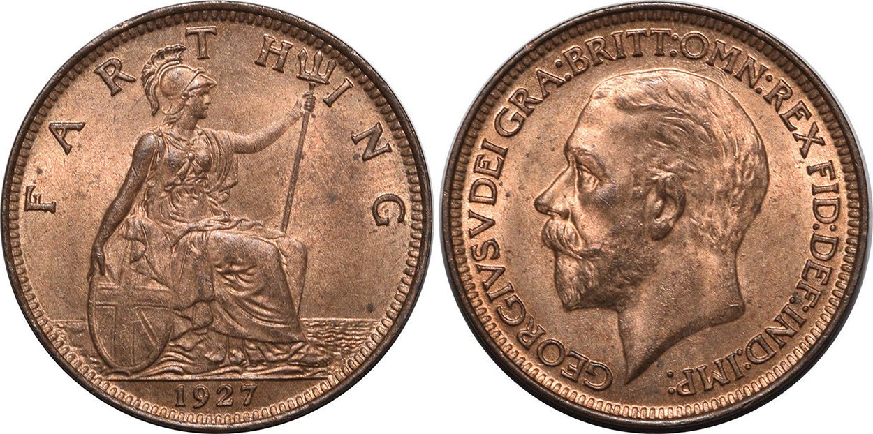 Farthing 1928 - United Kingdom coin