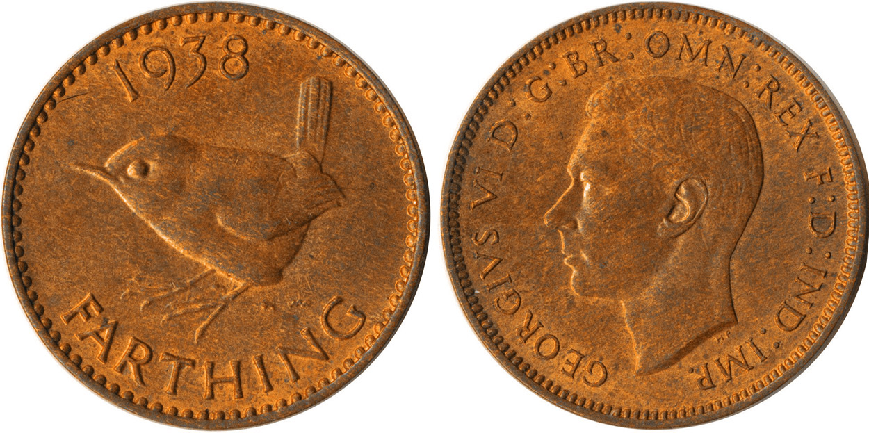 Farthing 1938 - United Kingdom coin