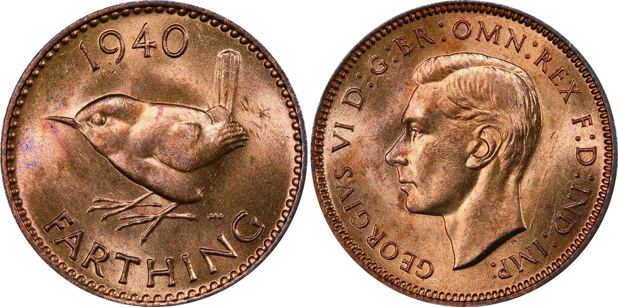 Farthing 1940 - United Kingdom coin