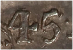 Half Crown 1745 - 5 over 3 - British  coin
