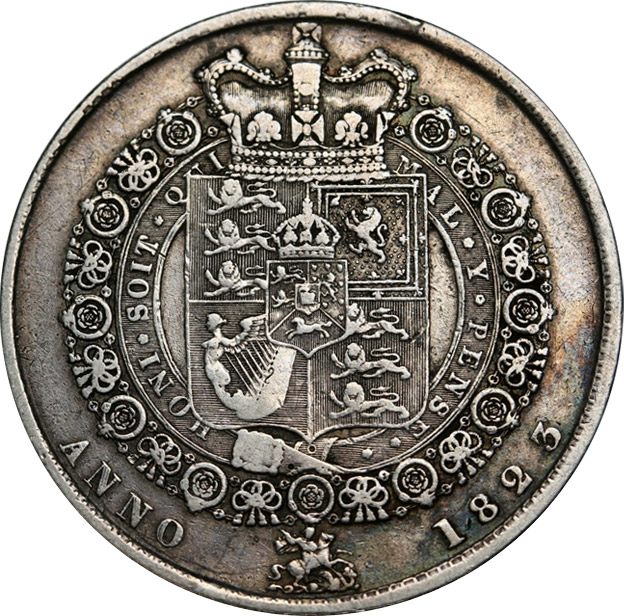 Half Crown 1823 - Second Reverse - British Coins Price Guide and Values