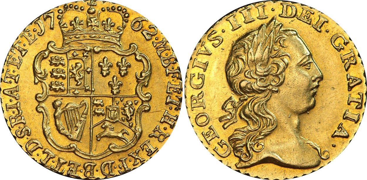 Quarter Guinea 1762 - United Kingdom coin