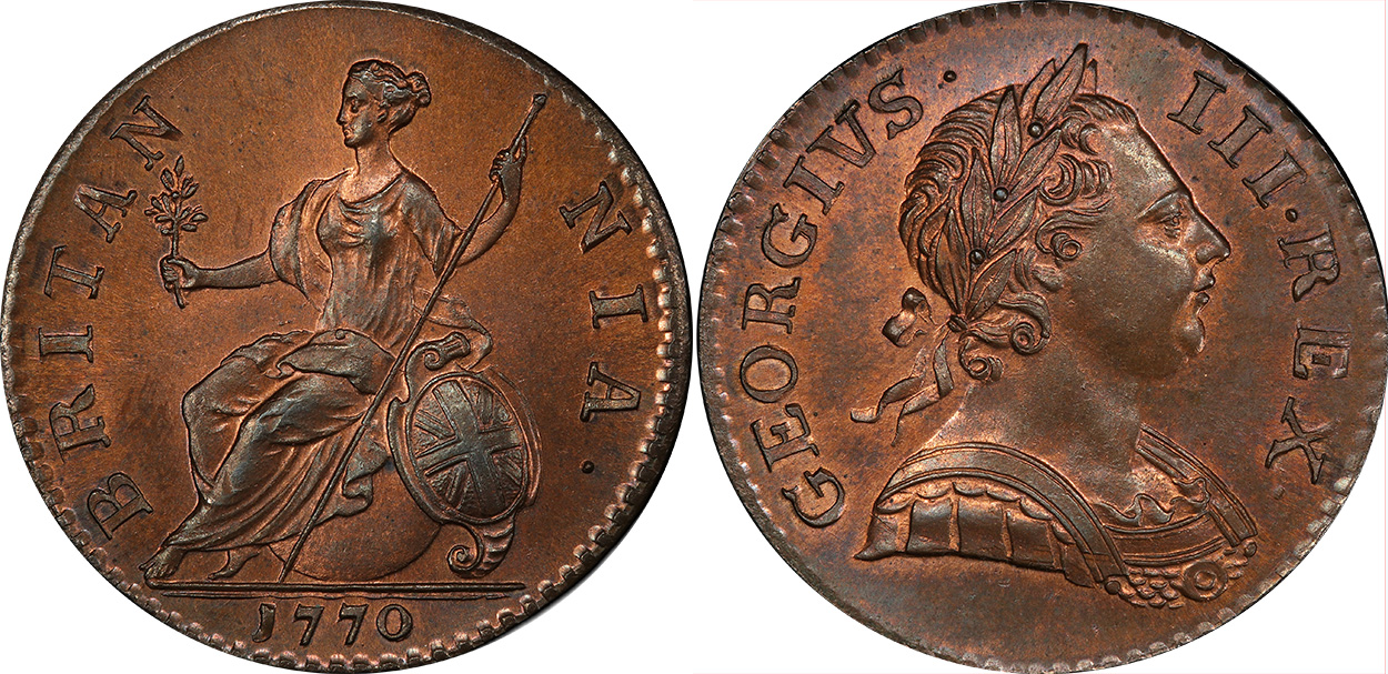 Half Penny 1770 - United Kingdom coin