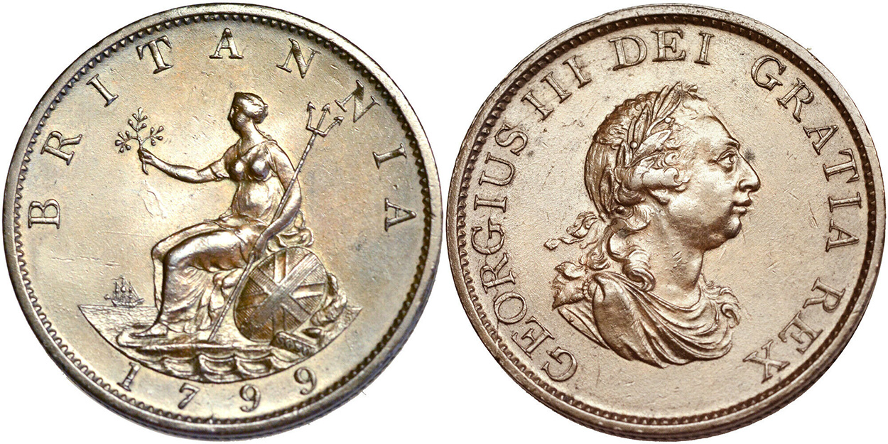 Half Penny 1799 - United Kingdom coin