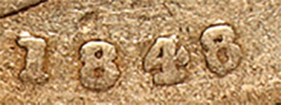 Half Sovereign 1848 - Close Date - British Coins