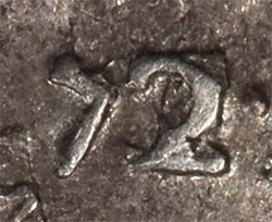 British Penny 1672 2 over 1