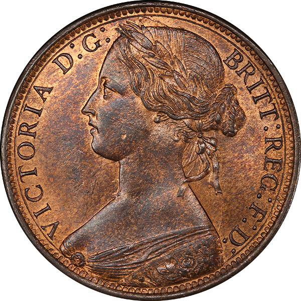 Penny 1874 - 1873 Obverse - Young Bust - Great Britain coins - United Kingdom