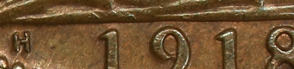 Penny 1918 - H - Great Britain coins - United Kingdom