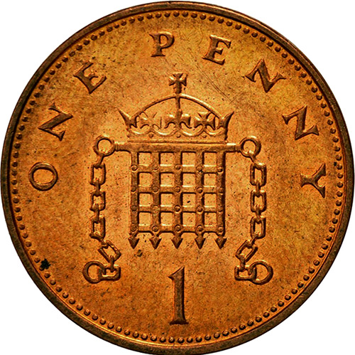Penny 2008 - Portcullis - British Coins
