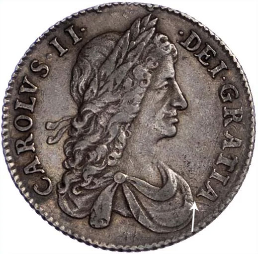 Shilling 1663 - 1st Bust Variety - British coin