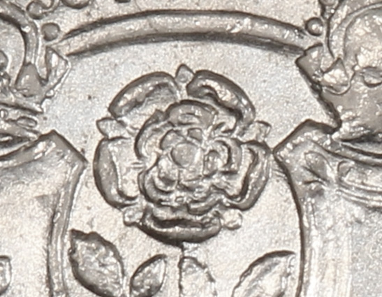 Shilling 1895 - Large Rose - British coins variety