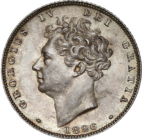 Sixpence 1826 - Bare - British Coins - United Kingdom and Great Britain