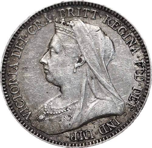 Sixpence 1887 - Veiled Head - British Coins - United Kingdom and Great Britain