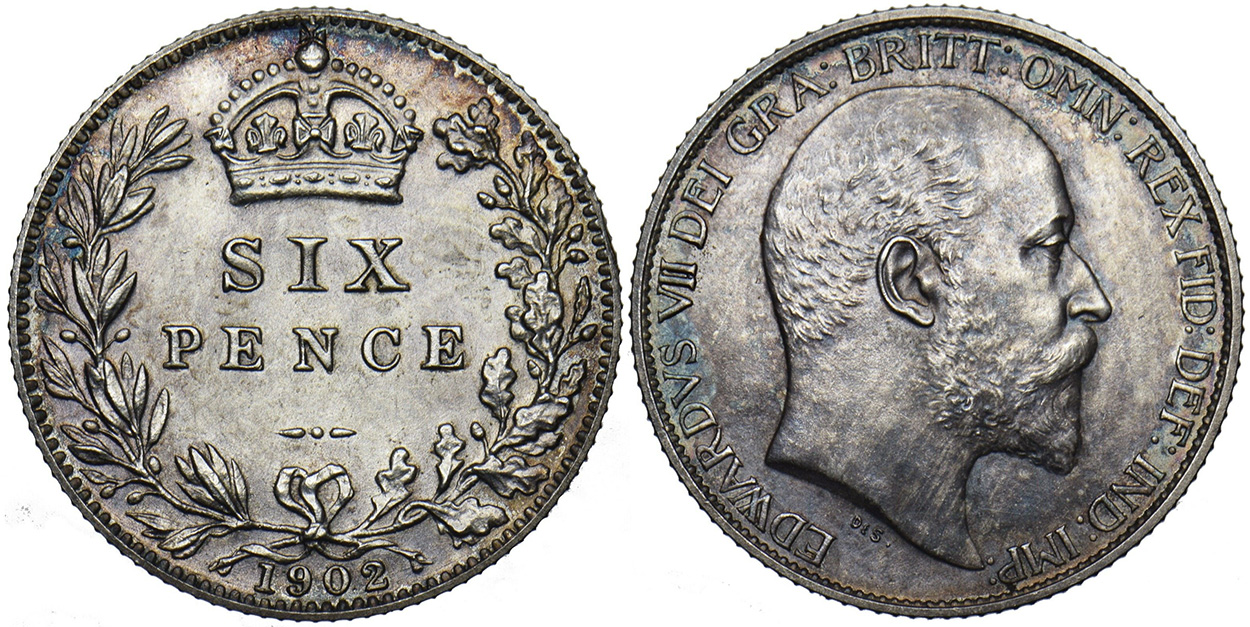 Sixpence 1908 - United Kingdom coin