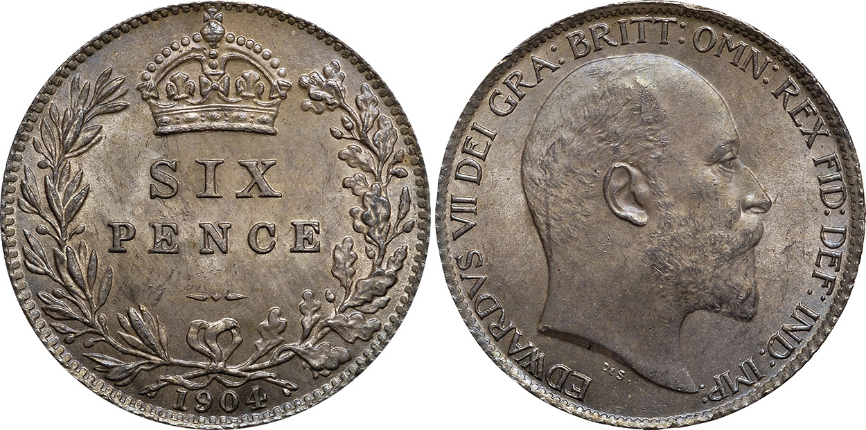 Sixpence 1904 - United Kingdom coin