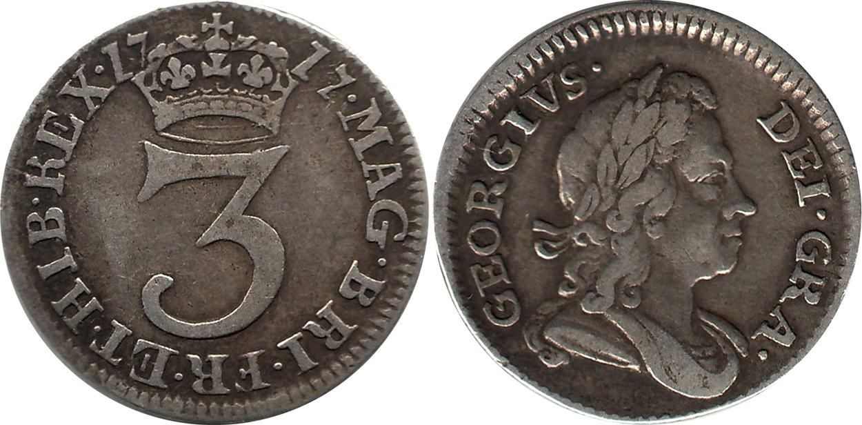 Threepence 1717 - United Kingdom coin