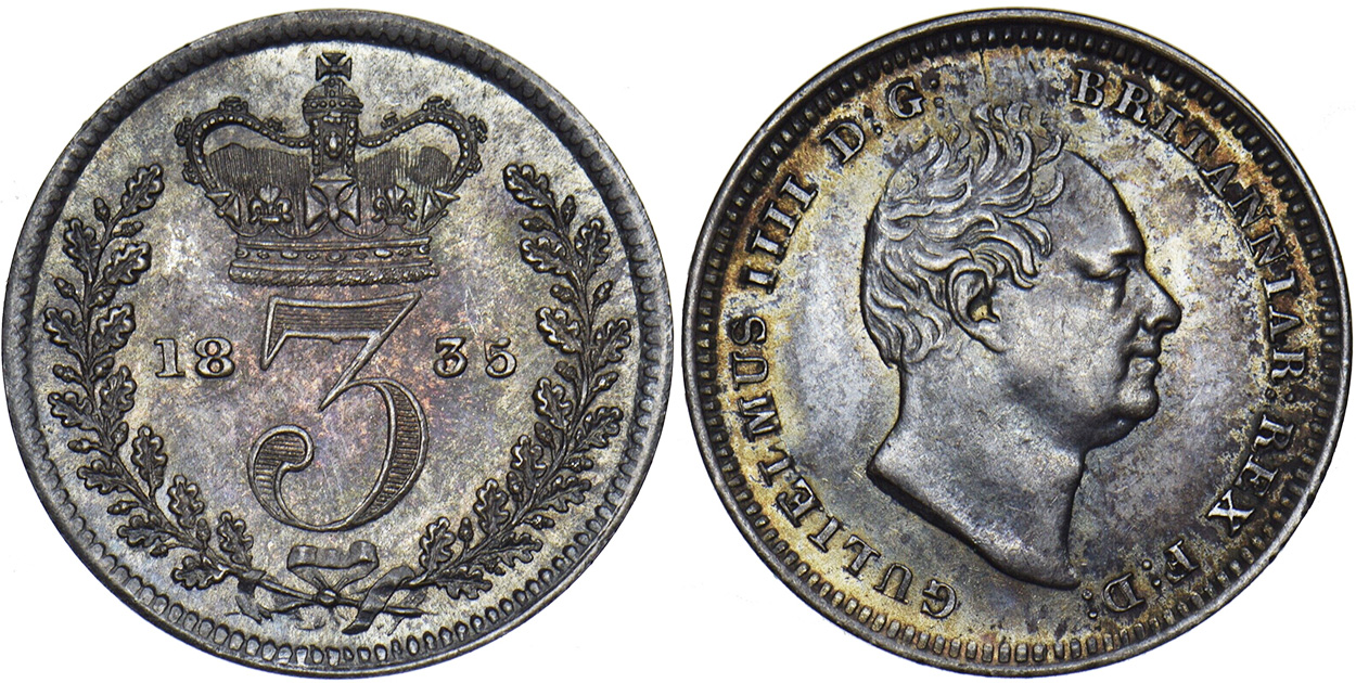 Threepence 1835 - United Kingdom coin